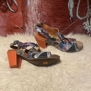 Art leather shoes